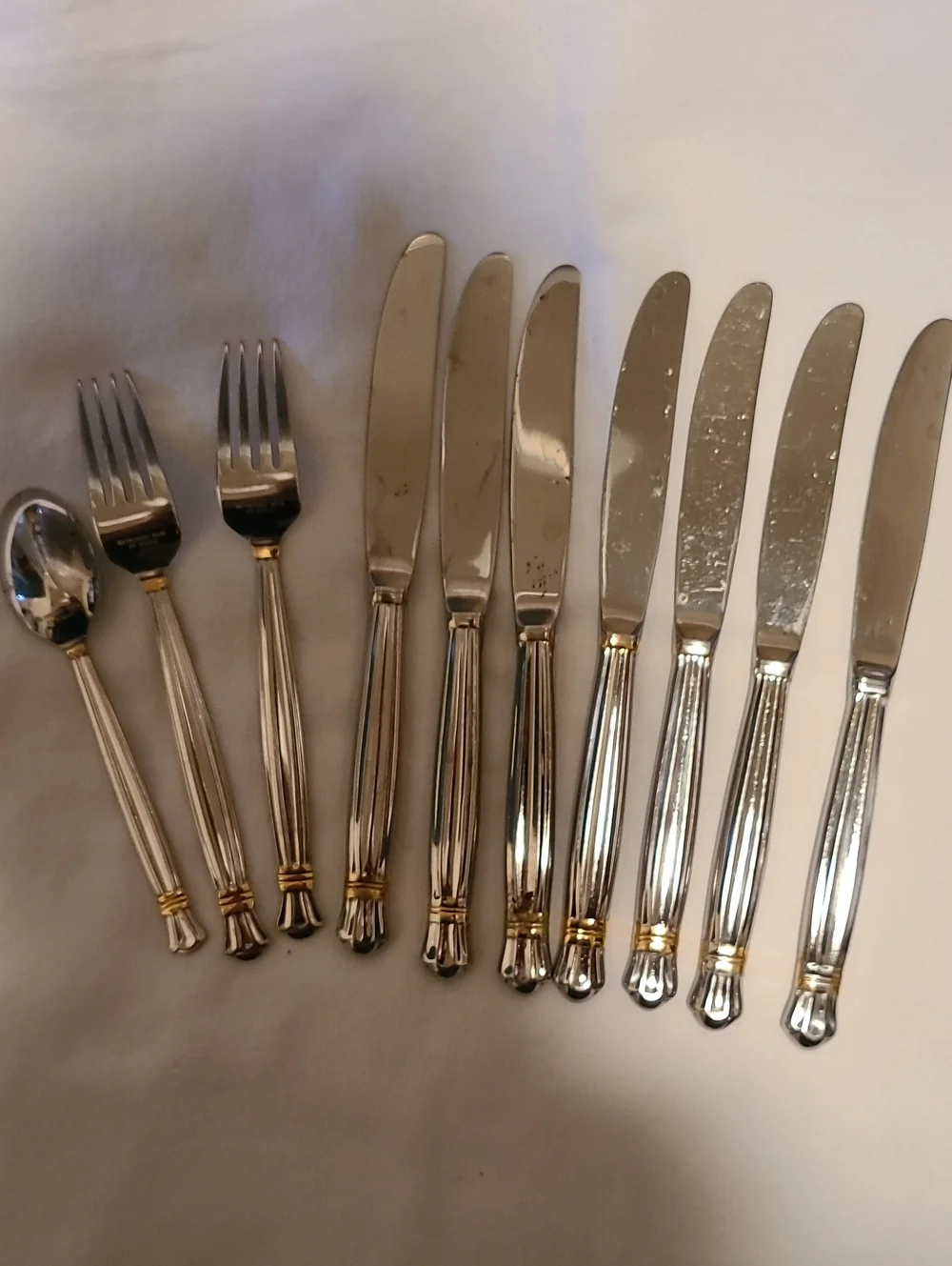 Retroneu SP Korea 18/8 Flsteware Silver Gold, 10 Pieces